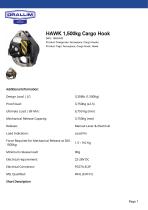 HAWK 1,500kg Cargo Hook