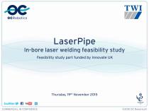 LaserPipe Demonstration Day - Presentation Slides