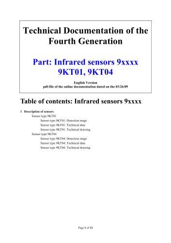 Infrared sensors 9xxxx  9KT01, 9KT04