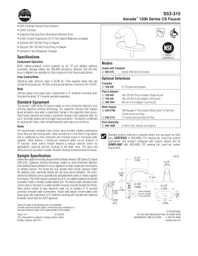 Aerada™ 1200 Series CS Faucet