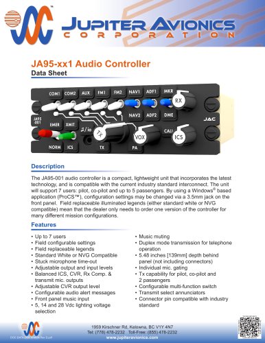 Data Sheet JA95-xx1