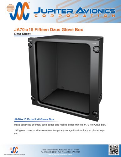 JA70-x15 Fifteen Dzus Glove Box