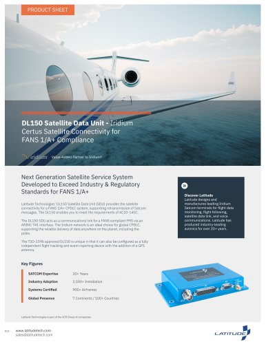 DL150™ Satellite Data Unit Product Sheet