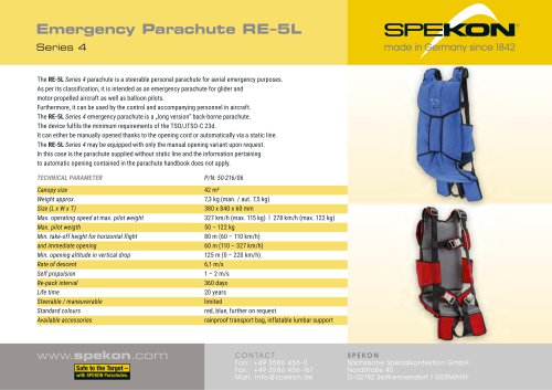 Emergency Parachute RE-5L, Serie 4