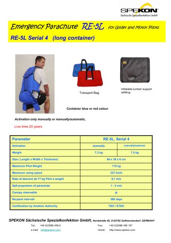 Technical Data Sheet RE-5L, Serial 4