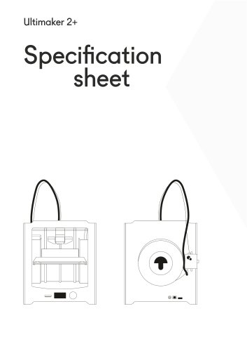 Ultimaker 2+ Specifications