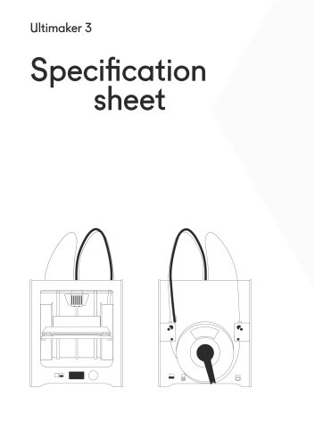 Ultimaker 3 Specifications