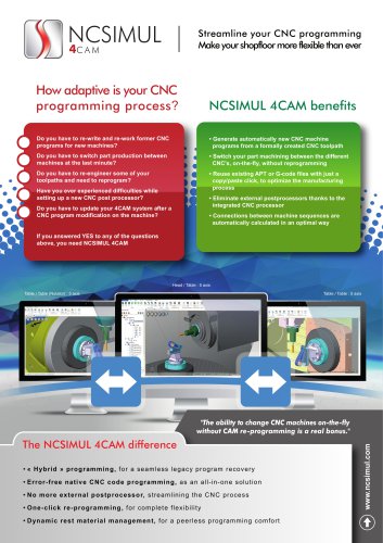 NCSIMUL-CAM Streamline your CNC programming