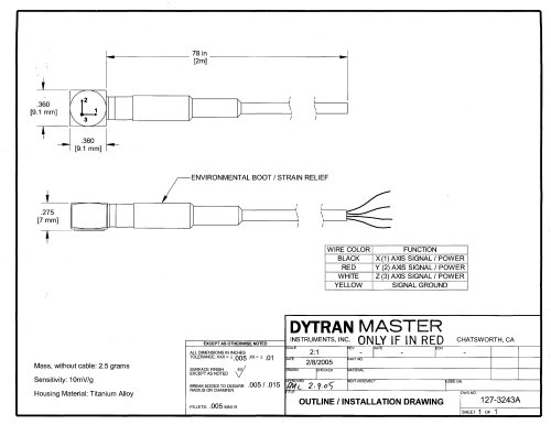 3243A IEPE QUARTZ SHEAR ACCELEROMETER