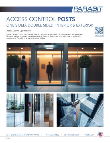ACCESS CONTROL POSTS ONE SIDED, DOUBLE SIDED, INTERIOR & EXTERIOR