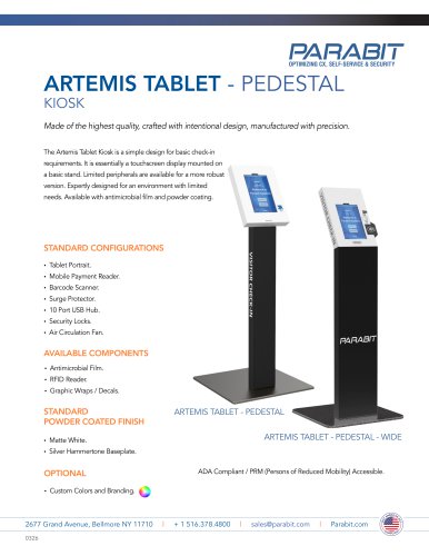 ARTEMIS TABLET - PEDESTAL KIOSK