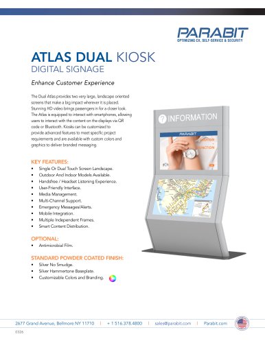 ATLAS DUAL KIOSK DIGITAL SIGNAGE