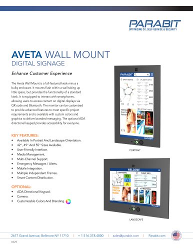 AVETA WALL MOUNT DIGITAL SIGNAGE