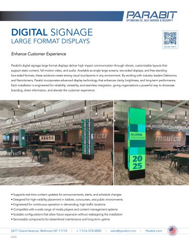 DIGITAL SIGNAGE LARGE FORMAT DISPLAYS