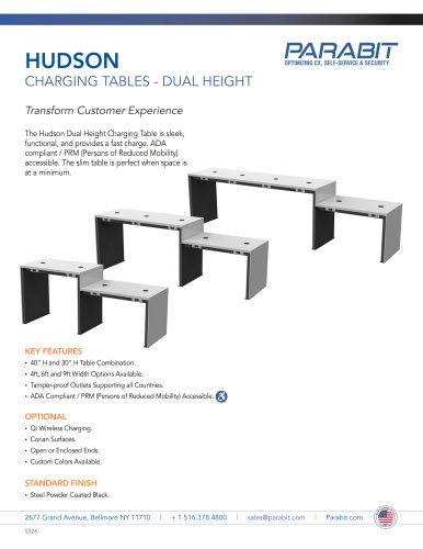 HUDSON CHARGING TABLES - DUAL HEIGHT