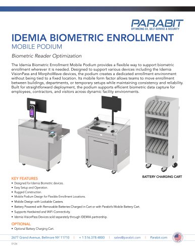 IDEMIA BIOMETRIC ENROLLMENT MOBILE PODIUM