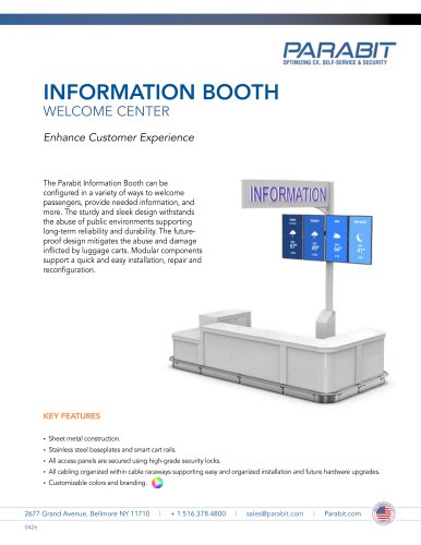 INFORMATION BOOTH WELCOME CENTER