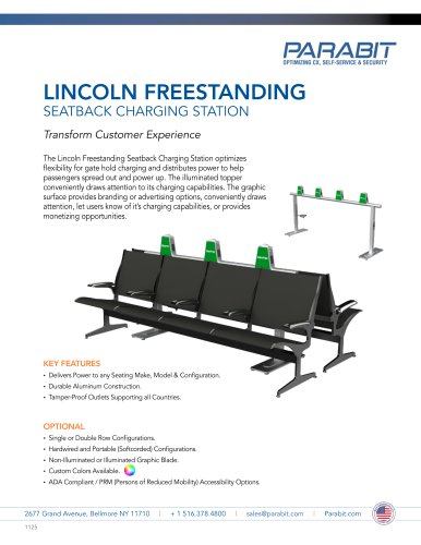LINCOLN FREESTANDING SEATBACK CHARGING STATION
