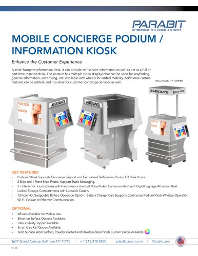 MOBILE CONCIERGE PODIUM / INFORMATION KIOSK