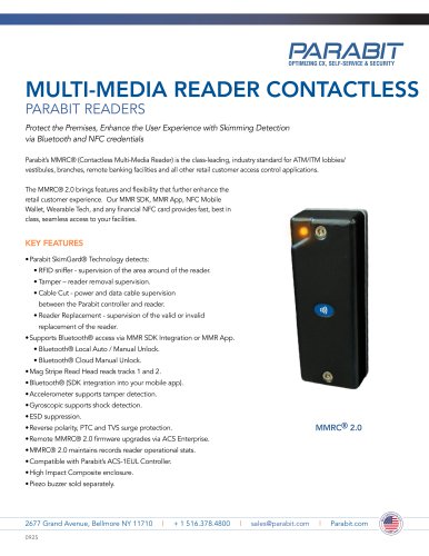 MULTI-MEDIA READER CONTACTLESS PARABIT READERS