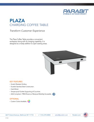 PLAZA CHARGING COFFEE TABLE