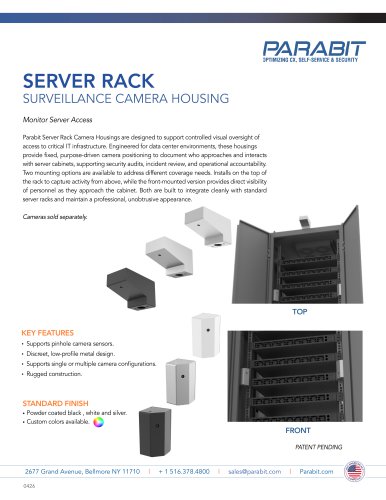 SERVER RACK SURVEILLANCE CAMERA HOUSING