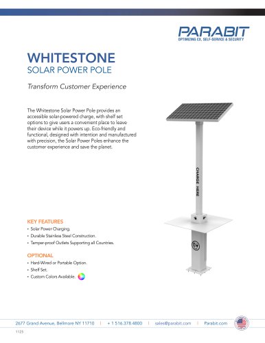 WHITESTONE SOLAR POWER POLE