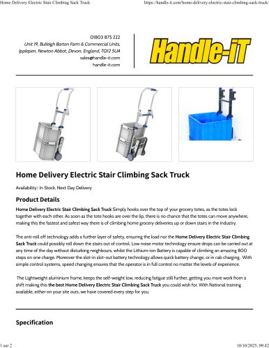 Home Delivery Electric Stair Climbing Sack Truck