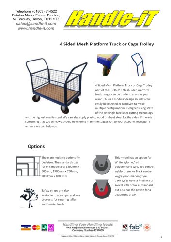 Sided Mesh Platform Truck or Cage Trolley