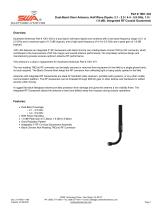 Dual-Band Omni Antenna, Half Wave Dipole, 2.1 - 2.5 / 4.4 - 5.9 GHz, 1.8 / 1.9 dBi, Integrated RF Coaxial Gooseneck