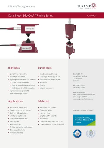 Data Sheet- EddyCus® TF inline Series