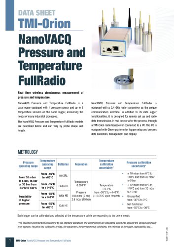 NanoVACQ Pressure and Temperature FullRadio