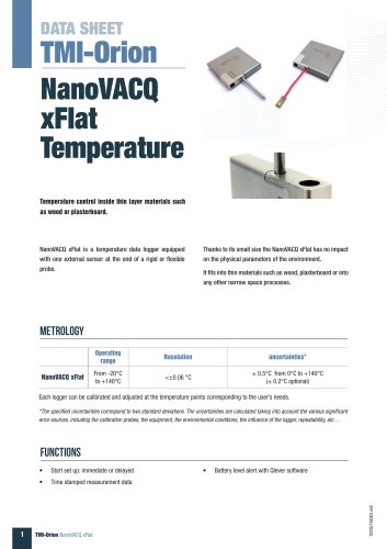 NanoVACQ xFlat Temperature