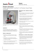 Robotic Testing System ‘roboTest H’ for Pendulum Impact Tester HIT25/50P