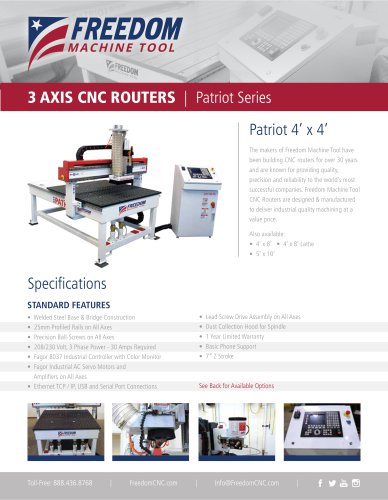 3 AXIS CNC ROUTERS | Patriot Series