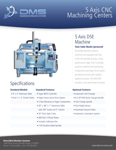 5 Axis D5E Machine