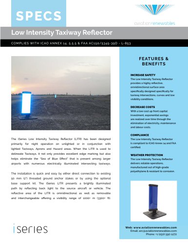 Low Intensity Taxiway Reflector