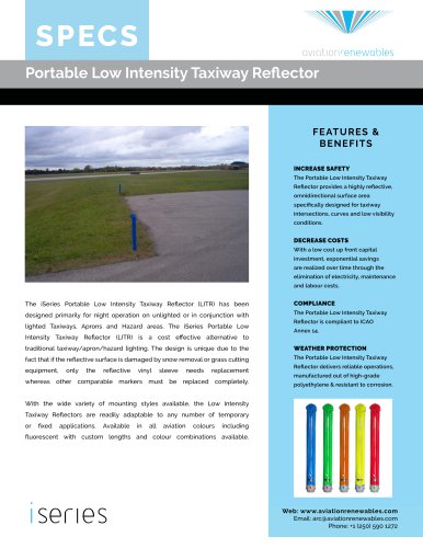 Portable Low Intensity Taxiway Reflector