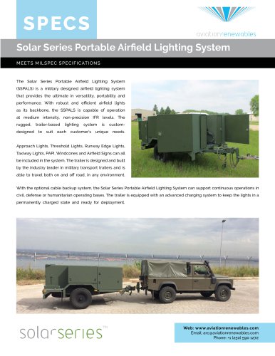Solar Portable Airfield Lighting System