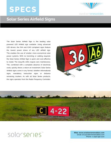 Solar Series Airfield Signs