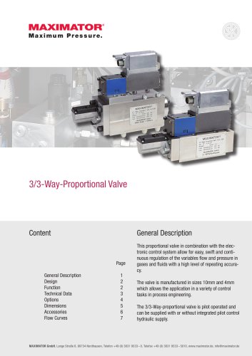 Maximator Proportional Valve