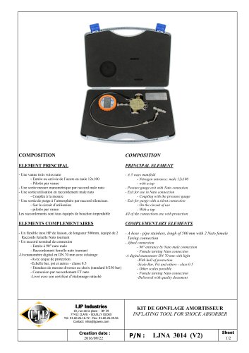 INFLATING TOOL FOR SHOCK ABSORBER