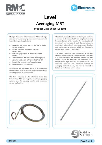 Averaging MRT - Multi Resistance Thermometers