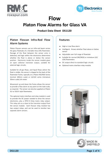 GIR (Floscan) Infra-Red Flow Alarm For Glass VA