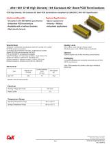 3401-001 D*M High Density 104 Contacts 90° Bent PCB Terminations