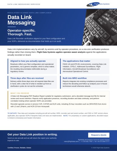Data Link Messaging Services