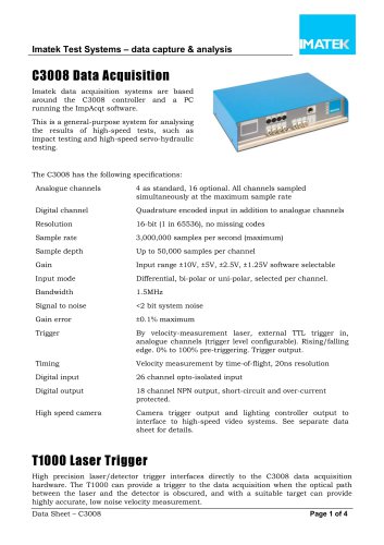 C3008 Data Acquisition