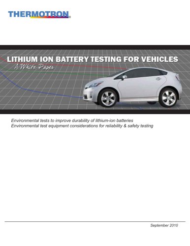 Lithium Ion Battery Testing White Paper