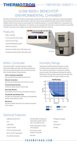 S/SM-8200+ BENCHTOP ENVIRONMENTAL CHAMBER