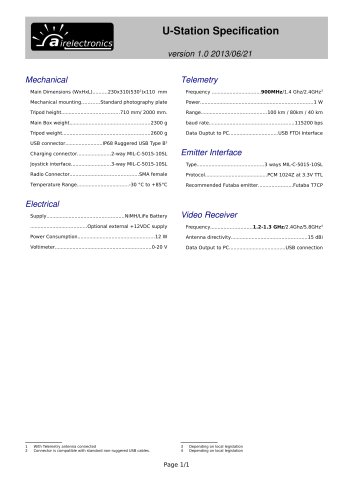 U-Station Specification